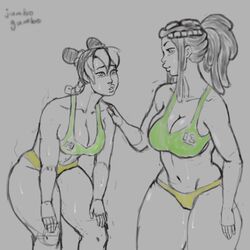 dreadlocks ermes_costello female female_only jojo's_bizarre_adventure jolyne_kujo jumbogumbo latina ponytail sports_bra stone_ocean tagme rating:Questionable score:71 user:Yeetus_Cleetus