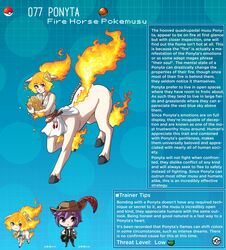 centaur english_text female hi_res humanized kinkymation nintendo oc page_77 page_number pokémon_(species) pokedex pokemon pokemon-girl_encyclopedia pokemorph pokemusu ponyta profile taur text text_box rating:Safe score:76 user:!nner$elf89