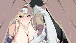 1boy 1girls animated bare_shoulders big_breasts big_penis blonde_hair blush breasts buckethead_ero censored cleavage close-up closed_mouth clothed clothed_female_nude_male collarbone dress elbow_gloves erection female glans_rub glansjob gloved_handjob gloves hair_between_eyes half-closed_eyes handjob hat highres huge_breasts large_breasts large_penis light-skinned_female light-skinned_male light_skin long_breasts long_hair male male_pubic_hair milking_handjob mosaic_censoring no_sound nude off_shoulder penis pubic_hair purple_eyes sagging_breasts shorter_than_10_seconds shorter_than_30_seconds straight testicles thick_penis touhou veins veiny_penis video wet white_gloves yukari_yakumo rating:Explicit score:241 user:justausername