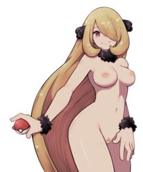 1girls areolae blonde_hair breasts brown_eyes cynthia_(pokemon) female female_only hair_over_one_eye human human_only lamb-oic029 legs_together long_hair looking_at_viewer nintendo nipples nude pokeball pokemon pokemon_dppt pubic_hair smile solo wide_hips rating:Explicit score:187 user:justausername