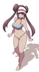 1girls blue_eyes blue_panties bra breasts brown_hair cap cleavage clothing female female_only hourglass_figure human human_only lamb-oic029 legs_together long_hair navel panties pokemon rosa_(pokemon) solo wide_hips yellow_panties rating:Questionable score:147 user:justausername