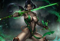 1girls 2d big_breasts breasts cleavage dandon_fuga female female_only jade_(mortal_kombat) large_breasts looking_at_viewer mortal_kombat revenant_jade solo rating:Questionable score:78 user:justausername