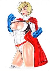 1girls 2017 ass big_breasts blonde_hair blue_eyes blue_gloves breasts busty cape cleavage cleavage_cutout curvaceous curvy dated dc dc_comics earth-2 earth2 earth_2 ed_benes_studio female female_only fist frank_lima gloves hourglass_figure jsa justice_society justice_society_of_america kara_zor-l karen_starr kryptonian leotard pinup power_girl red_cape red_lips red_lipstick short_hair signature skintight solo superheroine thick_thighs thighs voluptuous white_leotard rating:Explicit score:26 user:JackieEstacadoThrowaway