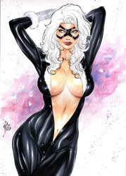 1girls 2018 belly_button big_breasts black_cat_(marvel) black_clothes black_clothing blue_eyes breasts busty cleavage curvaceous curvy dated domino_mask ed_benes_studio felicia_hardy female female_only fur fur_trim glistening_skin gloves lanio_sena latex leather long_hair marvel mask midriff navel pinup red_lips red_lipstick signature solo spider-man_(series) stomach superheroine thick_thighs thighs tight_clothing unzipped voluptuous white_fur white_gloves white_hair zipper zipper_pull_tab rating:Explicit score:66 user:JackieEstacadoThrowaway