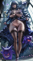 alternate_breast_size gastly gengar haunter hex_maniac hourglass_figure massive_breasts mimikyu pokemon sakimichan thick_thighs thighhighs rating:Explicit score:54 user:The_Realistic