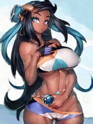 1girls abs alternate_breast_size breasts cameltoe cleavage clothed dark-skinned_female dark_skin female female_only fumio_(rsqkr) gym_leader hourglass_figure huge_breasts human large_breasts looking_at_viewer muscular muscular_female nessa_(pokemon) nintendo nipple_bulge nipples pokemon pokemon_ss sketch solo thick_thighs thigh_gap wide_hips rating:Explicit score:321 user:justausername