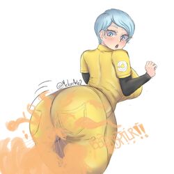 1girls ass big_ass big_butt blue_hair blushing bulma_briefs dragon_ball dragon_ball_super dragon_ball_z embarrassed fart fart_cloud fart_fetish farting farts female female_only jeans looking_back melonarts2_(artist) tight_jeans rating:Questionable score:63 user:emissaryofrainbows