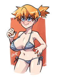 1girls aged_up alternate_breast_size armpits big_breasts bikini blue_eyes blush breasts busty cleavage clothed clothing female female_only gerph hair human human_only kasumi_(pokemon) large_breasts nail_polish navel nintendo older orange_hair orange_nails poke_ball pokemon pokemon_rgby short_hair side-tie_bikini sideboob smile solo thigh_gap underboob video_games white_border rating:Questionable score:121 user:EdgySexy