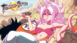 1girls 2010s 2d 2d_animation android_21 animated black_sclera breasts dark_persona demon_girl dragon_ball dragon_ball_fighterz earrings eyes_closed female food gif humanoid large_breasts long_hair majin majin_android_21 male navel nipples outside pink_skin pointy_ears red_eyes saiyan son_goku tail topless twistedgrim white_hair rating:Explicit score:203 user:Pornsex