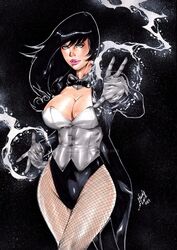 1girls 2015 big_breasts black_bowtie black_hair black_jacket black_leotard blue_eyes bowtie breasts busty casting_spell cleavage corset crossed_legs crossed_legs_(standing) curvaceous curvy dated dc dc_comics deviantart distracting_watermark ed_benes_studio eyeshadow female female_only fishnet fishnet_stockings fishnets gloves homo_magi human jacket justice_league lanio_sena large_breasts legs_crossed leotard long_hair magician makeup open_jacket pink_lips pink_lipstick pinup signature solo sorceress space standing star starry_background stars straight_hair superheroine thick_thighs thighs tight_shirt undershirt voluptuous watermark white_corset white_gloves witch zatanna zatanna_zatara rating:Explicit score:41 user:JackieEstacadoThrowaway