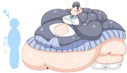  akiyama_mio fat highres k-on! morbidly_obese obese oh_god_why plump school_uniform sweat what  rating:questionable score: user:bot