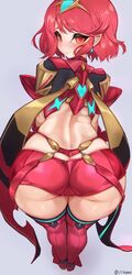 1girls big_ass cameltoe female female_only jtveemo looking_at_viewer looking_back naughty_face nintendo pyra red_hair seductive seductive_smile solo_focus xenoblade_(series) xenoblade_chronicles_2 rating:Questionable score:164 user:Infernape778_