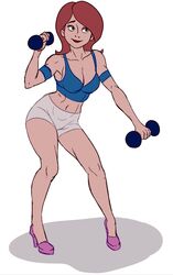 1girls alternate_version_available disney dumbbell female female_only fit fully_clothed helen_parr high_heels inusen milf pixar shorts solo straight_hair the_incredibles top weights rating:Safe score:37 user:Mang