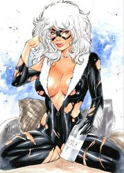 1girls big_breasts big_hair black_cat_(marvel) black_pubic_hair blue_eyes bodysuit bottle breasts busty cleavage curvaceous curvy domino_mask ed_benes_studio eyeshadow felicia_hardy female female_only hand_in_hair holding_bottle human lanio_sena large_breasts legs_spread long_hair makeup marvel marvel_comics mascara mask milk pillow pillows pink_lips pink_lipstick pinup pubic_hair ripped_bodysuit ripped_clothing sitting solo spider-man_(series) spread_legs straight_hair superheroine thick_thighs thighs torn_bodysuit torn_clothes torn_clothing voluptuous white_hair zipper_pull_tab rating:Questionable score:33 user:JackieEstacadoThrowaway