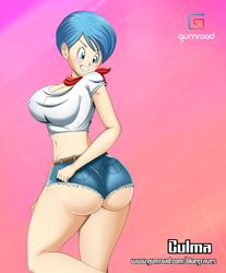 1girls ass big_ass big_breasts blue_eyes blue_hair bluegraves blush breasts bulma_briefs clothed clothing curvy denim_shorts dragon_ball dragon_ball_super dragon_ball_z female female_only jeans large_ass large_breasts milf mother nipples nude open_mouth scarf shiny_skin shorts simple_background thick_legs thick_thighs underwear wide_hips rating:Questionable score:68 user:DBgirls457