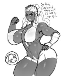 bimbo chest_scar dark-skinned_female dark_skin english_text female ganda ganondorf gender_transformation genderswap genderswap_(mtf) gigantic_breasts huge_ass huge_breasts link modeseven monochrome muscular muscular_female naughty_face nitrotitan pubic_hair_peek rule_63 scar seductive seductive_smile smile the_legend_of_zelda thick_thighs rating:Questionable score:161 user:kikimaru024