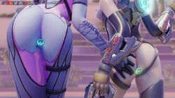 2girls 3d alternate_costume ass blender buttplug female female_only forceballfx overwatch rose_tracer sex_toy thighhighs torn_clothes tracer widowmaker rating:Explicit score:79 user:justausername