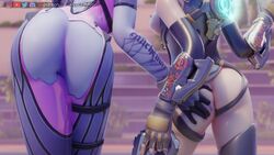 2girls 3d alternate_costume ass blender female female_only forceballfx overwatch rose_tracer thighhighs torn_clothes tracer widowmaker rating:Explicit score:91 user:justausername