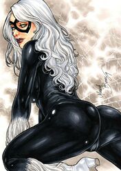 1girls 2019 ass black_bodysuit black_cat_(marvel) bodysuit dat_ass dated domino_mask ed_benes_studio eyeshadow felicia_hardy female female_only from_behind fur_trim green_eyes heels human kneeling lipstick long_hair looking_back makeup mariah_benes marvel marvel_comics mascara mask pinup red_lips red_lipstick signature skintight skintight_bodysuit solo spider-man_(series) superheroine thick_ass web webbing white_hair white_heels rating:Questionable score:69 user:JackieEstacadoThrowaway