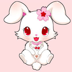 1girls anus censored female female_only feral flower fur jewelpet jewelpet_(species) lagomorph looking_at_viewer necklace pink_background pussy rabbit red_eyes ruby_(jewelpet) simple_background solo spread_legs spread_pussy spreading rating:Explicit score:9 user:bot