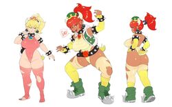 ass belt belt_buckle big_ass big_breasts black_fingernails black_toenails boots bowsette breasts dark-skinned_female dark_skin female genderswap hard-degenerate horns jacket leotard mario_(series) new_super_mario_bros._u_deluxe nintendo red_bowsette red_hair super_crown tail thick_thighs thighhighs torn_clothing white_background rating:Explicit score:135 user:Mang