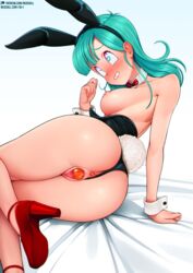 1girls ahe_gao anal_insertion anal_object_insertion anus areolae ass bare_legs blue_eyes blue_hair blush bottoms_aside bowtie breasts bulma bulma_(bunny) bulma_briefs bunny_ears bunny_girl bunny_tail bunnysuit clenched_teeth detached_collar dragon_ball dragon_ball_(classic) dragon_ball_in_anus dragon_ball_in_vagina dragon_ball_insertion exposed_breasts female female_only gradient_background heart-shaped_pupils high_heels legs neocoill nipples object_insertion pussy pussy_juice rolling_eyes solo tagme teal_hair teenage_bulma teenage_girl teenager uncensor_request vaginal_insertion vaginal_object_insertion wrist_cuffs rating:Explicit score:130 user:guccibucciboo