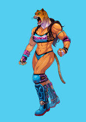 abs anthro big_breasts breasts cirenk cleavage feline female fit fit_female genderswap_(mtf) king_(tekken) large_breasts leopard lucha_libre_mask luchador luchador_mask luchadora muscular muscular_female nipples rule_63 solo tail tekken tekken_4 wrestler wrestling_ring rating:Questionable score:23 user:Crcole331