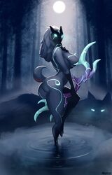 bow female_only furry kindred lamb_(league_of_legends) league_of_legends magnetus mammal mask night solo_female voluptuous_female wet rating:Explicit score:49 user:Gagnam_style