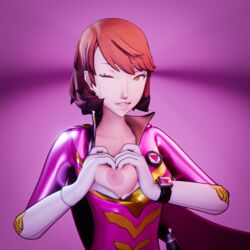 1girls 3d 3d_(artwork) alternate_version_available amateurthrowaway atlus breasts_out brown_eyes brown_hair female large_breasts light-skinned_female light_skin nipples persona persona_3 persona_4_arena short_hair valentine's_day yukari_takeba rating:Explicit score:30 user:NightSky77