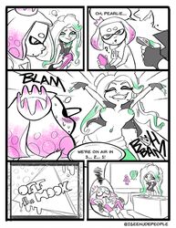 breasts flashing iseenudepeople marina_(splatoon) nintendo off_the_hook_(splatoon) pearl_(splatoon) splatoon yuri rating:Explicit score:81 user:Smithmanson