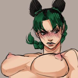 blush breasts embarrassed jojo's_bizarre_adventure jolyne_kujo looking_away looking_to_the_side stone_ocean temuji rating:Explicit score:126 user:temuji