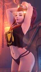 3d blizzard_entertainment brigitte female_only forceballfx king's_row_(map) overwatch pinup softcore solo tagme tattoo rating:Questionable score:281 user:deleted5014