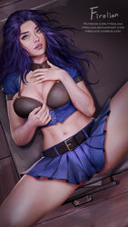 1girls 2019 beltskirt bra breasts caitlyn_kiramman cleavage cops_and_robbers_series female female_only firolian league_of_legends looking_at_viewer officer_caitlyn riot_games solo spread_legs rating:Questionable score:297 user:justausername