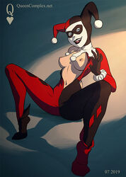 1girls 2019 batman:_the_animated_series batman_(series) bedroom big_breasts blue_eyes bodysuit breasts breasts_out breasts_outside dc dc_comics dcau female female_only harley_quinn harley_quinn_(classic) narrowed_eyes nipples open_bodysuit queencomplex seductive seductive_smile skinny small_waist solo solo_female spread_legs tagme thick_thighs unzipped unzipped_bodysuit rating:Explicit score:263 user:QueenComplex