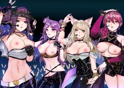 4girls ahri akali evelynn female female_only k/da_ahri k/da_akali k/da_evelynn k/da_kai'sa k/da_series kai'sa league_of_legends pd strapless strapless_leotard strapless_top strapless_topwear topless tubetop rating:Explicit score:168 user:deleted5014