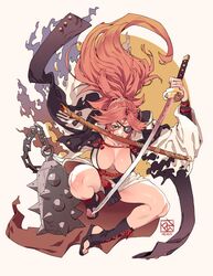 baiken cleavage eye_patch female guilty_gear huge_breasts katana long_hair poch4n pose solo weapon rating:Questionable score:83 user:bionika