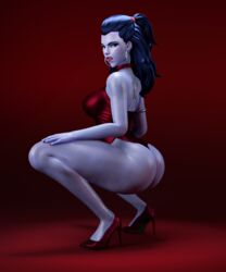 3d big_ass big_butt blender blizzard_entertainment heels high_heels huge_ass huge_butt looking_at_viewer overwatch squatting the_blue_widow33 widowmaker rating:Explicit score:142 user:The_Blue_Widow33