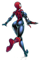 1girls ass backboob big_ass big_butt bodysuit butt female gloves marvel masked mayday_parker shoe_soles sideboob spacezin spider-girl spider-man_(series) superheroine tagme thick tight_clothing rating:Questionable score:177 user:LordJ.2583