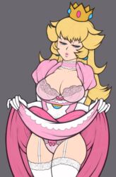 antiheld big_breasts blonde_hair blue_eyes breasts cleavage curvy female female_only hips mario_(series) nintendo panties presenting princess princess_peach solo tabletorgy thick wide_hips rating:Questionable score:148 user:Loveingit101