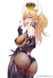 1girls 2019 2d arm_gloves ass back back_view big_ass big_breasts blonde_hair blue_eyes bowsette bracelet busty clothed clothing collar crown earrings elbow_gloves female female_only gloves heart horns jpeg koshiosaur legwear light-skinned_female light_skin long_hair looking_at_viewer lowres mario_(series) new_super_mario_bros._u_deluxe nintendo open_mouth pale-skinned_female pale_skin partially_clothed pointy_ears ponytail pose posing rule_63 showing_teeth sideboob simple_background solid_color_background solo spiked_bracelet spikes super_crown tagme thick_thighs thighhighs tongue tongue_out video_games white_background white_skin rating:Explicit score:440 user:Morbid