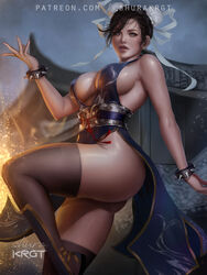 1girls alternate_costume ass big_breasts black_dress breasts chun-li cleavage clothed double_bun female female_only hair_buns large_breasts looking_at_viewer shurakrgt solo solo_female street_fighter thighhighs rating:Questionable score:196 user:justausername