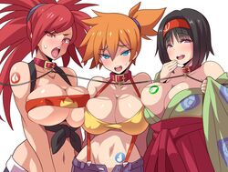 3girls ahe_gao alternate_breast_size anime_style bad_censor big_breasts blush bondage bound_together breasts censored cleavage collar covered_nipples covering erika_(pokemon) erika_(pokemon_lgpe) female female_only femsub flannery_(pokemon) flannery_(pokemon_oras) hakama hourglass_figure huge_breasts human human_only kasumi_(pokemon) kimono konno_tohiro large_breasts leash linked_collar looking_at_viewer misty_(pokemon) moaning multiple_girls multiple_subs naughty_face nintendo open_mouth orange_hair pokemon pokemon_oras pokemon_rgby red_eyes seductive seductive_smile slave smile sweatdrop tongue tongue_out rating:Questionable score:989 user:justausername