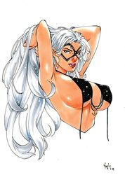 1girls 2019 angry arms_up big_breasts black_bikini_top black_bra black_cat_(marvel) blue_eyes bra breasts busty dated earrings ed_benes_studio eye_contact eyeshadow felicia_hardy female female_only glare hands_in_hair holding_hair hoop_earrings huge_breasts human large_breasts lipstick looking_at_viewer makeup marvel marvel_comics mascara nipple_bulge pinup purple_lips purple_lipstick signature solo spider-man_(series) upper_body vagner_fernandes rating:Questionable score:75 user:JackieEstacadoThrowaway