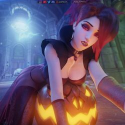 1girls 3d big_breasts breasts female female_only forceballfx goth large_breasts looking_at_viewer mercy overwatch red_hair selfie solo rating:Questionable score:151 user:justausername