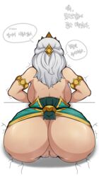 1girls armlet ass back_view backboob bubble_butt censored censored_pussy dat_ass female female_only huge_ass human korean_text league_of_legends long_hair pipi_(artist) pussy qiyana_yunalai solo thick_thighs translation_request white_hair rating:Explicit score:280 user:Marton