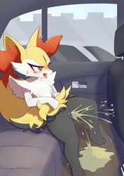 1girls 2019 anthro biped blush bodily_fluids braixen car desperate female feral fox fur furry genital_fluids grey_background half-closed_eyes hi_res inner_ear_fluff inside inside_car nintendo nude omorashi open_mouth paws peeing pokémon_(species) pokemon pokemon_xy pussy red_eyes relief sitting solo sweat sweatdrop tears thick_thighs tongue tuft unousaya urine urine_pool vehicle video_games watersports wet white_body white_fur wide_hips yellow_body yellow_fur rating:Explicit score:129 user:bot