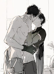 2boys batman_(series) dc dc_comics gay jason_todd kissing lifting_shirt male male/male male_only red_hood_(dc) red_robin shirt_lift shirtless shirtless_male tim_drake undressing yaoi rating:Explicit score:49 user:notNPC