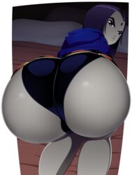 1girls ass ass_focus ass_up belt big_ass big_butt bubble_ass bubble_butt cloak clothing dc dc_comics female female_only huge_ass human looking_at_viewer looking_back offscreen_character outerwear panties rachel_roth raven_(dc) ravenravenraven solo solo_female teen_titans thick_ass rating:Questionable score:724 user:justausername