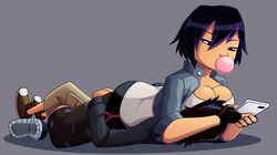 1boy ass bare_calves big_breasts big_hero_6 black_hair breast_smother breasts brown_eyes bubble_butt bubble_gum busty calves cleavage clothed disney eyeshadow female female_on_top fingerless_gloves gogo_tomago hands_on_ass head_between_breasts hiro_hamada jacket large_breasts lying lying_on_person male marvel marvel_comics pantyhose ravenravenraven short_hair short_shorts skin_tight sleeves_rolled_up sneakers unseen_male_face wide_hips rating:Explicit score:285 user:Zardauz