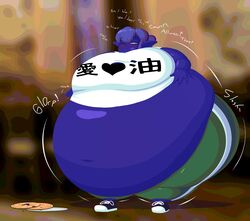  big_breasts blueberry_inflation breasts elfuda_(plus-sized_elf) huge_breasts inflation plus-sized_elf thick_thighs wide_hips yarbage  rating:explicit score: user:7euru